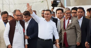 সংবর্ধনাস্থলে পৌঁছেছেন তারেক রহমান