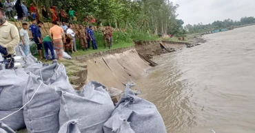 সিরাজগঞ্জে যমুনার তীর সংরক্ষণ বাঁধে ৭০ মিটার ধস