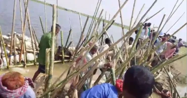 সুনামগঞ্জের দেখার হাওরে বাঁধ ভেঙে পানি ঢুকছে, শত একর বোরো ধান হুমকিতে