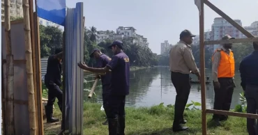 উচ্ছেদ করা হলো গুলশান লেকের অবৈধ স্থাপনা