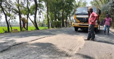 সংস্কারের চার মাসেই নষ্ট রংপুর-সৈয়দপুর সড়ক, উঠছে কার্পেটিং