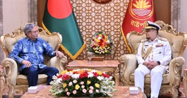 রাষ্ট্রপতির সঙ্গে বিদায়ী নৌপ্রধানের সৌজন্য সাক্ষাৎ