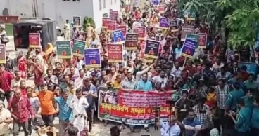 চার দফা দাবিতে সিলেটে চা শ্রমিকদের মিছিল, ডিসির কাছে স্মারকলিপি