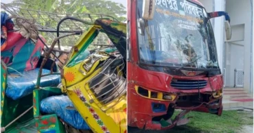 চাঁদপুরে বাস-সিএনজি সংঘর্ষে চালকসহ নিহত ২, শিশুসহ আহত ৫