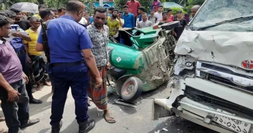 সিরাজগঞ্জের মাইক্রোবাস-সিএনজির সংঘর্ষে নিহত ৬