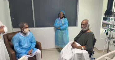 মঈন খানকে দেখতে এভারকেয়ার হাসপাতালে রাষ্ট্রপতি