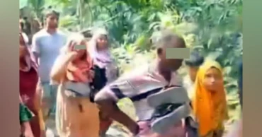 রাজবাড়ীতে গ্রাম পুলিশ ও নারীকে গলায় জুতার মালা ও কোমরে রশি বেঁধে নির্যাতন