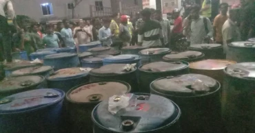 7,400 liters of illegally stored diesel Seized in Narail