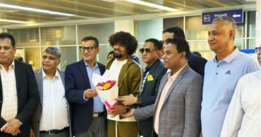 Hamza Chowdhury arrives in Bangladesh