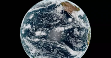 Nolo changes from a hurricane to a typhoon after crossing the international date line