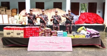 BGB seizes smuggled goods worth Tk 43 lakh in Sylhet