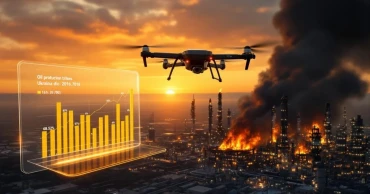 Ukrainian Drones Strike Russia’s Major Oil Refinery, Fire Erupts
