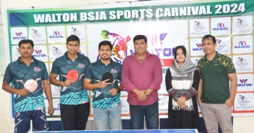 BSJA Sports Carnival: Fazle Rabbi Moon earns double crown in table tennis competition 