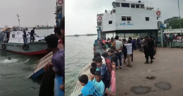 Bus plunges into Padma from pontoon at Daulatdia
