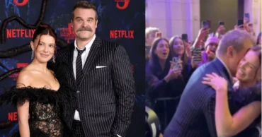 Millie Bobby Brown hugs David Harbour on red carpet amid harassment reports
