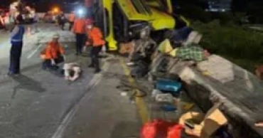 Bus crash in Indonesia kills at least 16