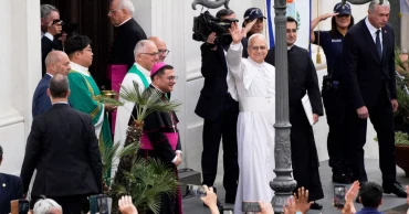 Pope Leo XIV celebrates mass at church tied to his Augustinian roots