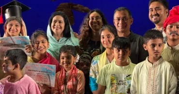 PM watches children’s play in Dhaka with family