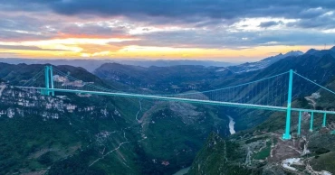 World’s highest bridge opens in China’s mountainous southwest