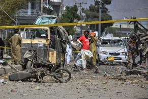 At least 8 killed in car bombing outside Pakistani paramilitary HQ