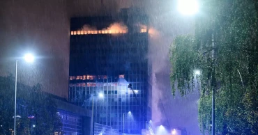 Fire destroys landmark tower in Croatian capital