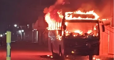Driver burned to death as miscreants torch bus in Mymensingh