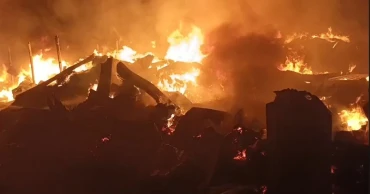 Gazipur scrap warehouse fire under control
