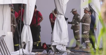 Fire at UN climate talks in Brazil leaves 13 with smoke inhalation