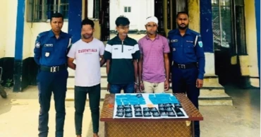 Three arrested with 10,200 yaba tablets in Sylhet cafe raid