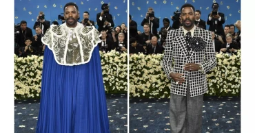In pinstripes and hats, with canes and twists on suiting, Met Gala crowd largely did menswear proud
