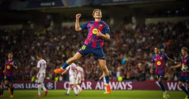 Fermin scores hat-trick, but Barcelona’s thumping win overshadowed by controversial red-card decision