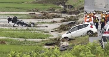 Heavy rain in northern Japan triggers floods and landslides, forcing hundreds to take shelter
