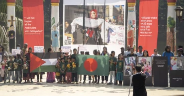 Drik holds solidarity rally in memory of martyred Palestinian children