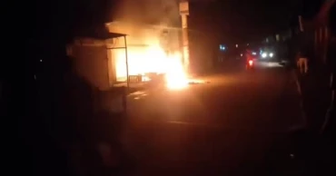 JaPa office set ablaze in Lalmonirhat