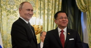 Myanmar's military head visits Russia for cooperation talks with Putin