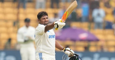 Sarfaraz Khan scores maiden century for India as the home side fights back against New Zealand