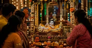 Hindu community celebrating Janmashtami