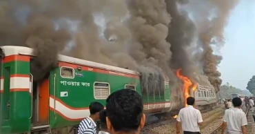 Chattala Express train catches fire in Sitakunda