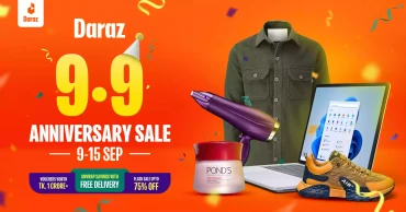 Enjoy free delivery and exclusive discounts with Daraz 9.9 anniversary sale