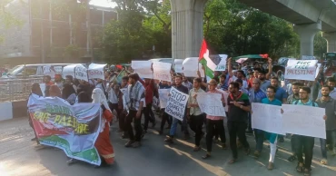 Israeli War on Gaza: DU students burn Netanyahu's effigy, condemn Biden
