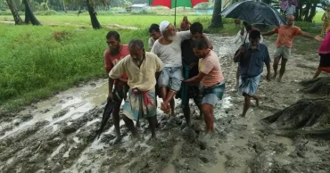 Thousands suffer as monsoon turns Patuakhali road into muddy nightmare