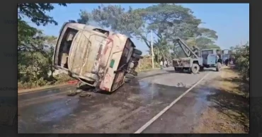 Cumilla crash: Four killed as bus catches fire after three-vehicle collision