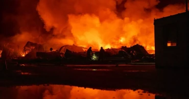 Russian retail giant's warehouse catches fire after Ukrainian drone strike