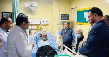 Fakhrul visits ailing Mostafa Jamal Haider at LabAid