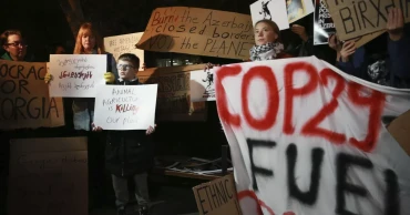 COP29: Greta Thunberg attends protest against Azerbaijan hosting UN climate talks