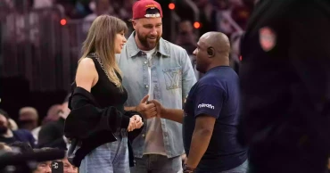 Taylor Swift, Travis Kelce attend Cavs-Knicks playoff game in Cleveland