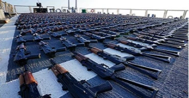 US Navy says it seized Iran assault rifles bound for Yemen