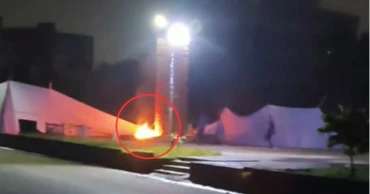 Miscreants set fire to July Martyrs Memorial in Narayanganj