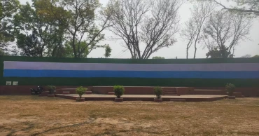 Mural on Liberation War covered with sheets in Lalmonirhat: Citizens group protests