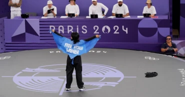 Afghan refugee breaker disqualified for wearing 'Free Afghan Women' cape at Paris Olympics